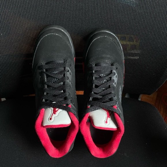 AIR JORDAN 5 RETRO LOW ALTERNATE 90 BLACK RED AUTHENTIC STREETWEAR SNEAKERS 6.5Y - Picture 7 of 8